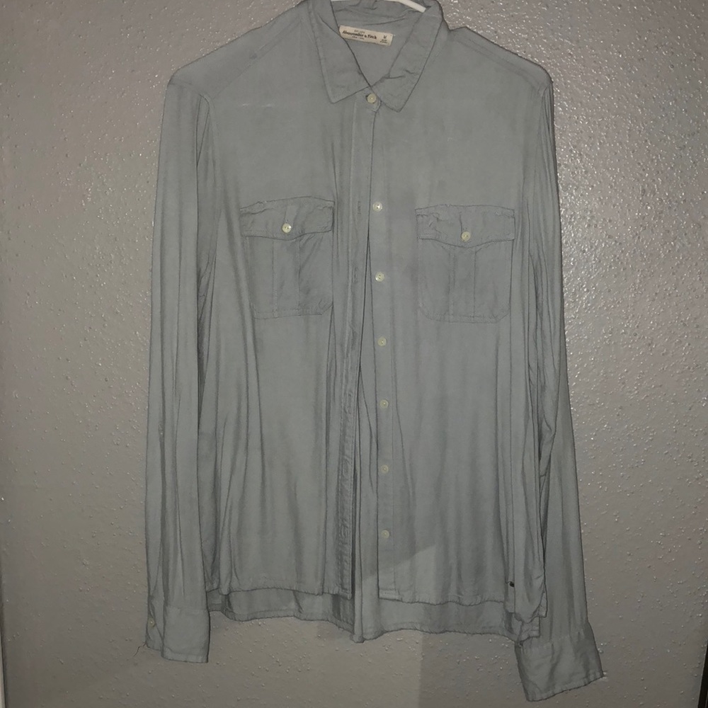 Grey boyfriend button down